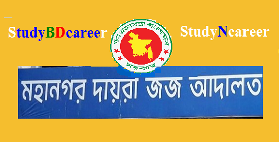 Metropolitan Sessions Judge Court job circular 2020
